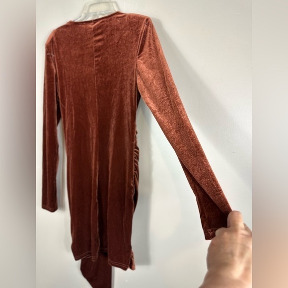 SHEIN sexy large brown nwt  deep vneck mini sash - Picture 7 of 7
